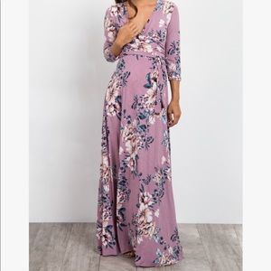 COPY - Floral Sash Tie Wrap Maxi